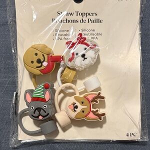 Ashland set of FOUR Cute Animal Straw Toppers new